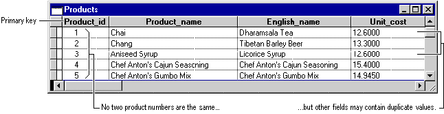 FoxProProductTableFields screenshot